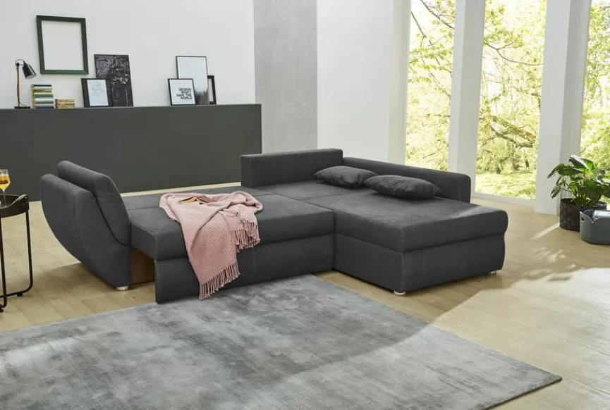 Clearance Ecksofa Taifun Dunkelgrau
