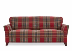 Online Stilreich 2,5er Sofa Arosa Karo Rot