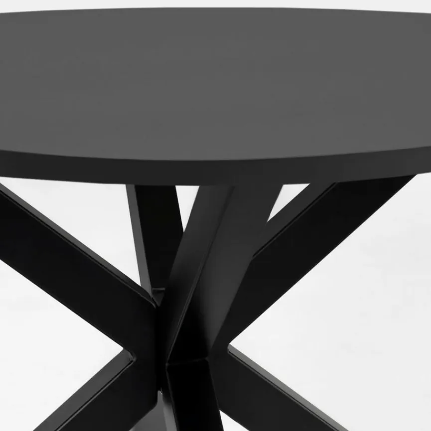Clearance Kave Home Esstisch Arya Ø 120 cm Schwarz