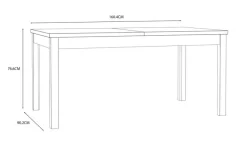 Discount FORTE Esstisch Killarney 160/207 x 90 cm Eiche