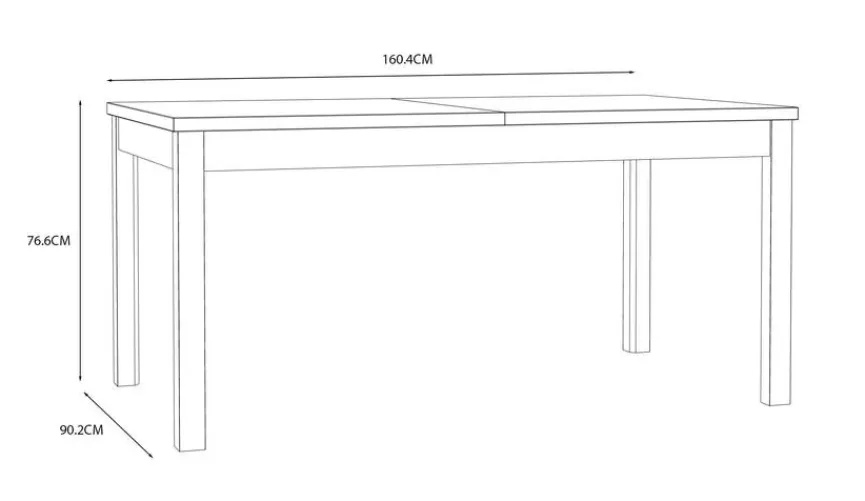 Discount FORTE Esstisch Killarney 160/207 x 90 cm Eiche