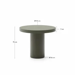 Discount Kave Home Esstisch Aiguablava Ø 90 cm Grün