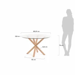 New Kave Home Esstisch Arya Ø 119 cm Esche