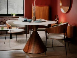 Discount KARE DESIGN Esstisch Cono Ø 120 cm Walnuss