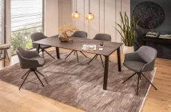 New Esstisch mit Auszug Alcudia 220 x 100 cm Braun