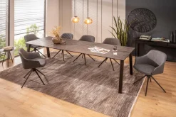 New Esstisch mit Auszug Alcudia 220 x 100 cm Braun