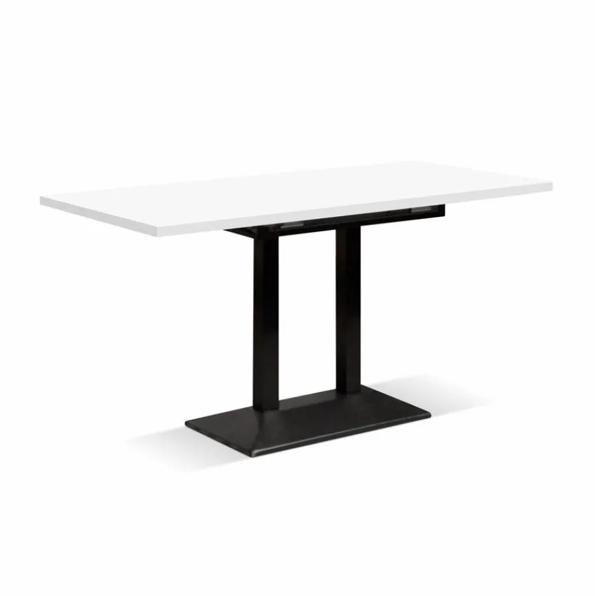 Best Mäusbacher Esstisch mit Auszug Bistro 120/160 x 70 cm Weiß / Matt