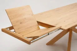 Hot Boegner Esstisch mit Auszug Frankfurt 200 x 100 cm Wildeiche Bianco