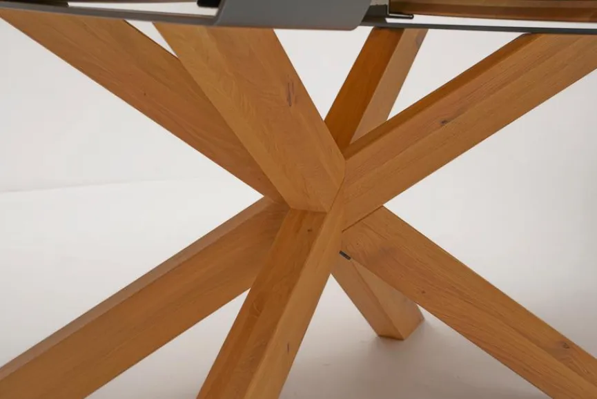 Hot Boegner Esstisch mit Auszug Frankfurt 200 x 100 cm Wildeiche Bianco