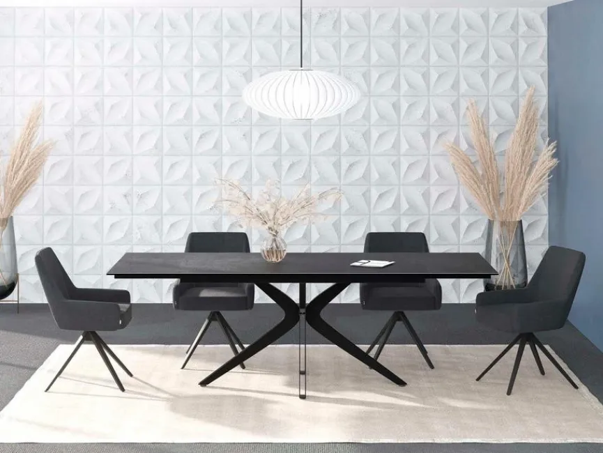 Clearance Akante Esstisch mit Auszug Influence 150/230 x 100 cm Titan