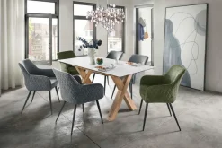 New set one by Musterring Esstisch mit Auszug New Atlanta 170/220 x 90 cm Ice