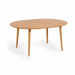 Discount Kave Home Esstisch mit Auszug Oakland Ø 120/200 cm Eiche