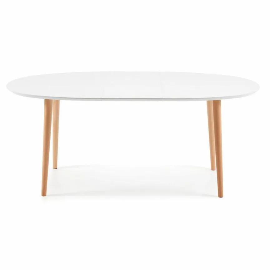 Hot Kave Home Esstisch mit Auszug Oakland 140/220 x 90 cm Weiß / Matt