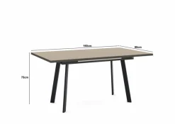 Discount set one by Musterring Esstisch mit Auszug Reno 160/210 x 90 cm Taupe