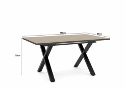 Outlet set one by Musterring Esstisch mit Auszug Reno 160/210 x 90 cm Taupe