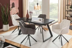 Sale Esstisch mit Auszug Salvador 160/240 x 90 cm Schwarz