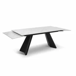 Sale Esstisch mit Auszug Vancouver 180/260 x 90 cm Weiß