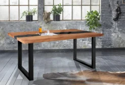 New WOLFMÖBEL Esstisch Resin 180 x 90 cm Akazie