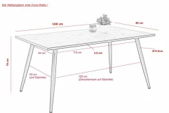 Best Hela Esstisch Sabine 160 x 90 cm Artisan-Eiche