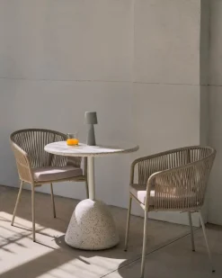 Best Kave Home Esstisch Saura Ø 70 cm Weiß