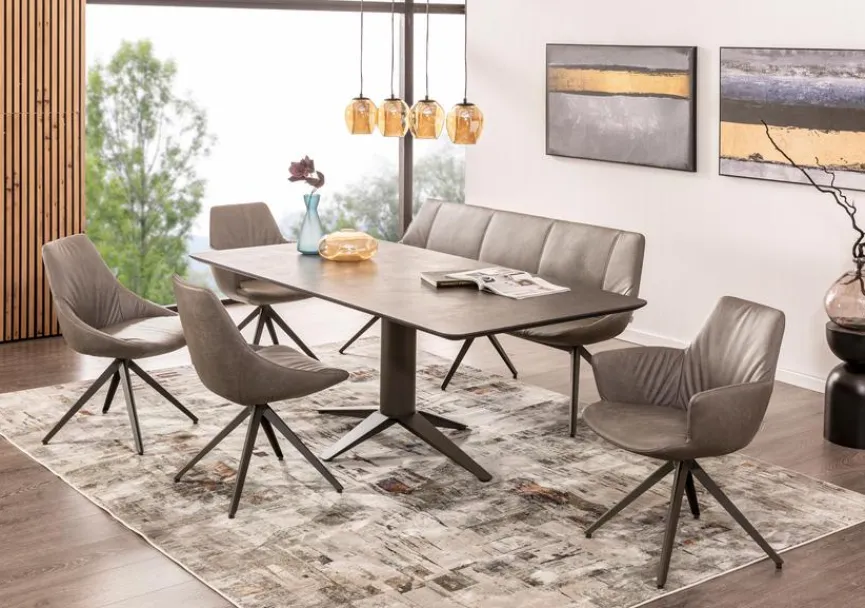 Outlet bert plantagie Esstisch Table Talk 200 x 100 cm Anthrazit