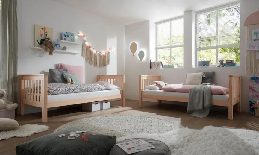 Outlet Etagenbett Pino 140/90x200 cm Natur