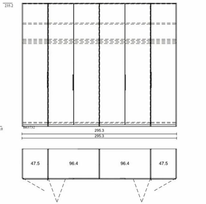 Wiemann Falt-/Drehtürenschrank Ohio 300 x 236 cm
