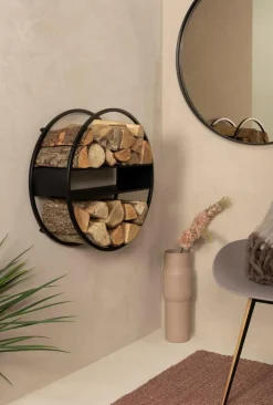 Outlet Spinder Design Feuerholzsammler Timber Schwarz