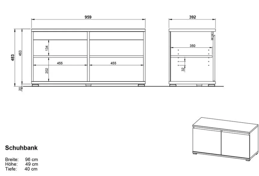 Germania Garderobenbank Carano