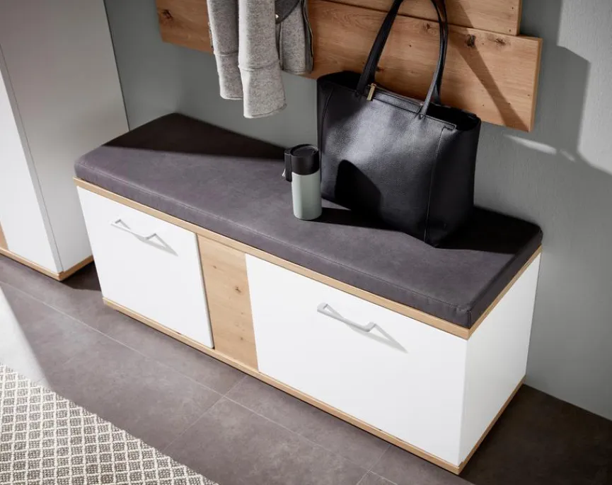 Sale Innostyle Garderobenbank Signo Weiß / Eiche