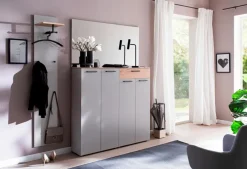 Discount Wittenbreder Garderobenkombination Palma Grau / Eiche