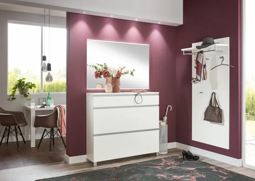 Best Voss Möbel Garderobenkombination Salea Weiß