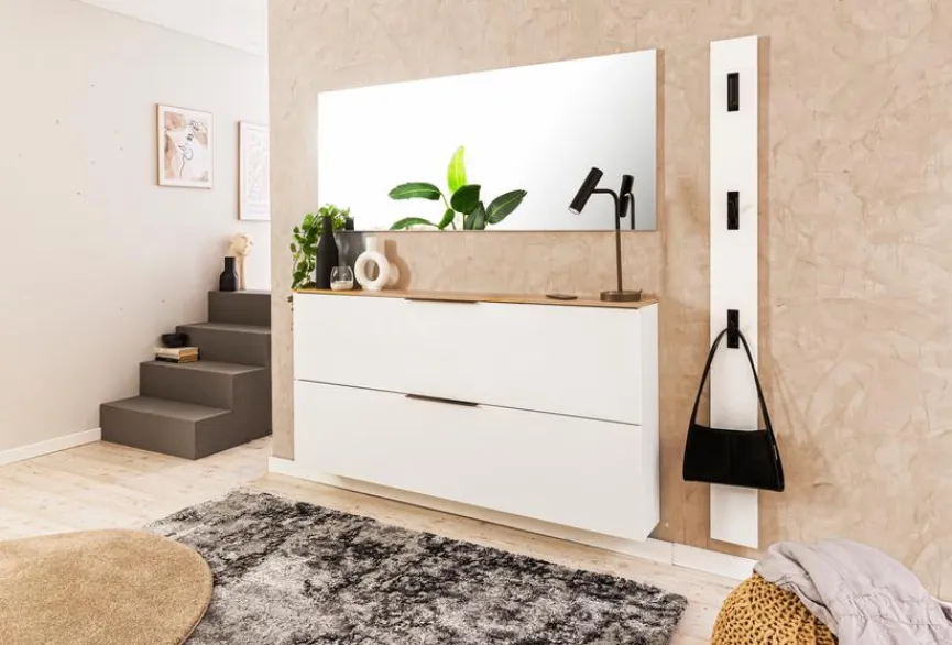 New Garderobenleiste Space Weiß / Hochglanz