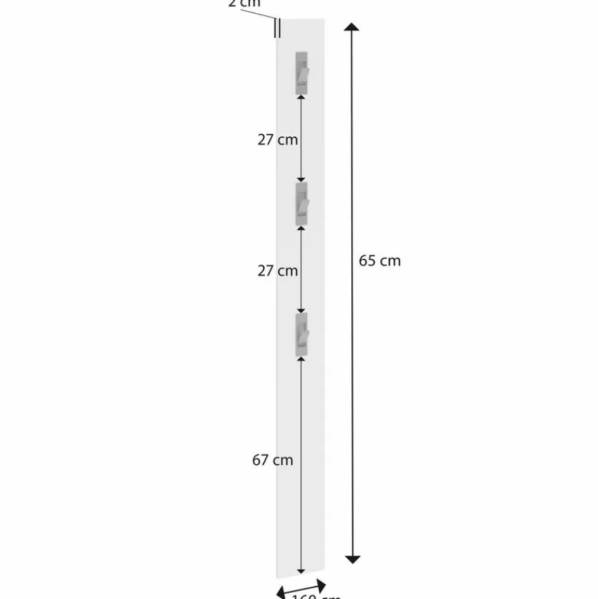 New Garderobenleiste Space Weiß / Hochglanz