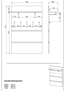Hot Germania Garderobenpaneel Carano Kaschmir