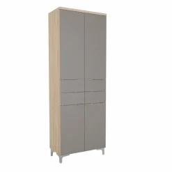 Online Garderobenschrank Shino Grau / Eiche
