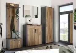 Outlet Garderobenschrank Athen Eiche dunkel