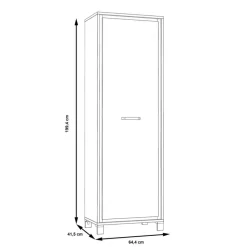 FORTE Garderobenschrank Farida