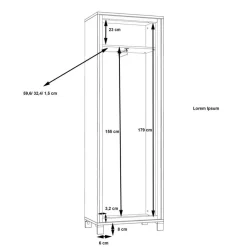 FORTE Garderobenschrank Farida