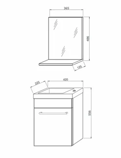 Clearance Gästebad-Set 4050 Weiß