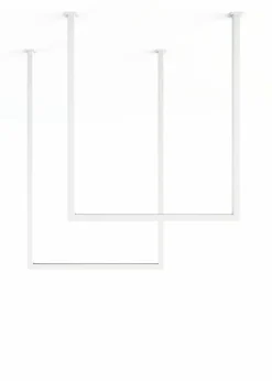 Discount Metallbude Handtuchhalter 2er-Set Tensi Weiß