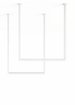 Discount Metallbude Handtuchhalter 2er-Set Tensi Weiß