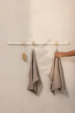 Outlet Metallbude Handtuchhalter Vana 105x7 eckig Weiß