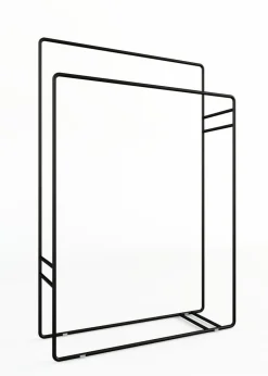 New Metallbude Handtuchständer Delaya Schwarz