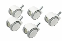 Discount TopStar Hartbodenrollen 5er Set Weiß