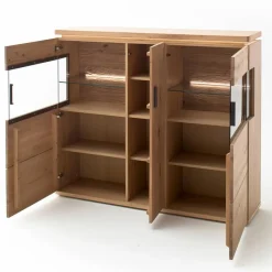 New MCA Highboard Barcelona Eiche Bianco