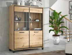 Outlet FORTE Highboard Farida Eiche Artisan