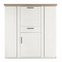 Clearance set one by Musterring Highboard York Pino-Aurelio / Eiche Nelson