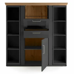 set one by Musterring Highboard York Graphit / Eiche