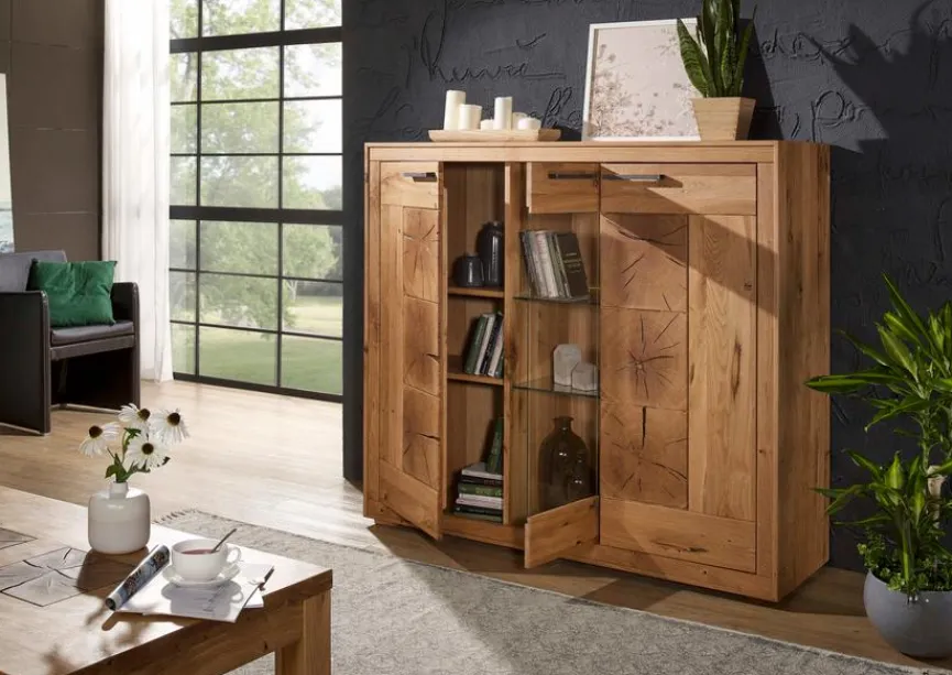Outlet G+K Highboard Fort Worth Wildeiche